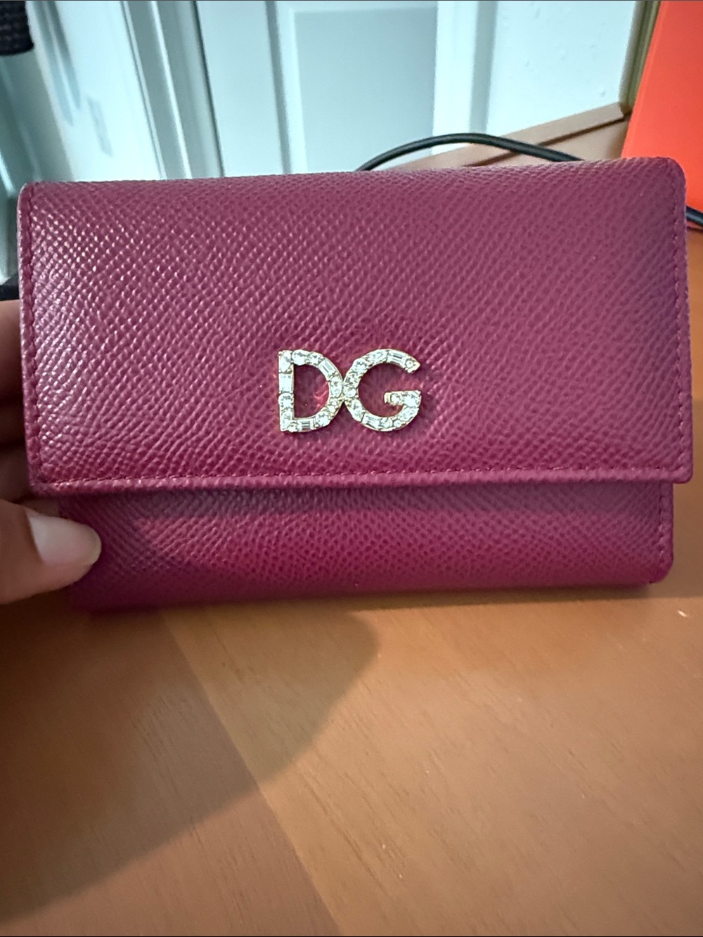 Dolce & Gabbana Fuchsia Leather Logo Wallet